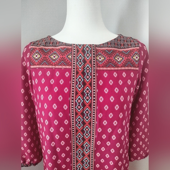 LOFT Aztec Print Shift Dress Petites XXS - Picture 5 of 5